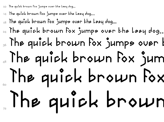 Take On Me font waterfall